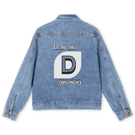 Uno Draw Two Card Men's Denim Jackets
