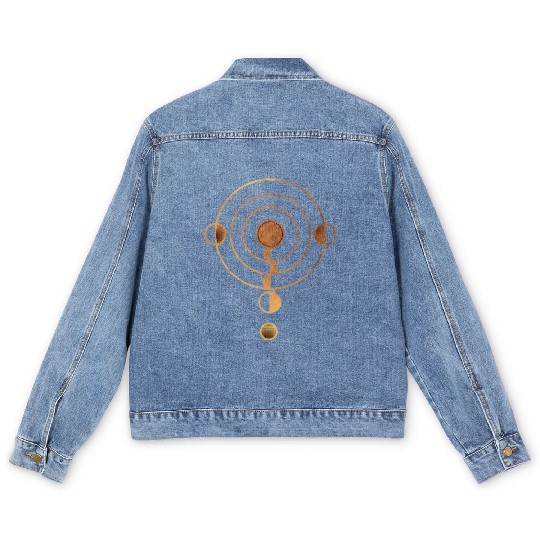 Crop Circle Sacred Geometry Alien Language Men's Denim Jackets