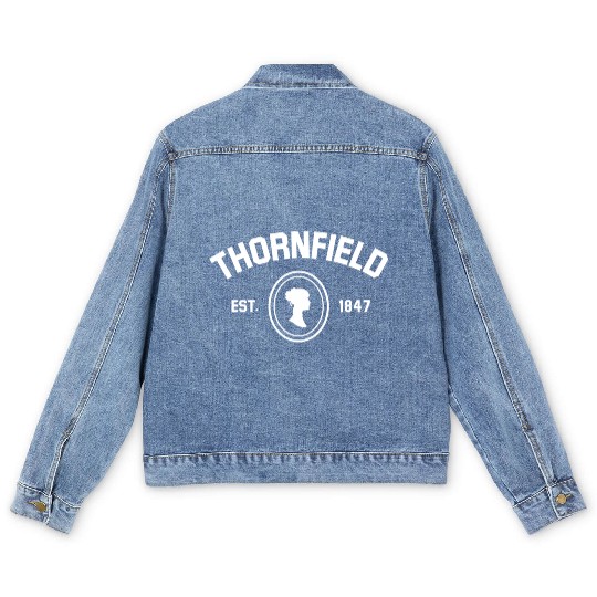 Jane Eyre Charlotte Bronte Thornfield 1847 - Book Men's Denim Jackets