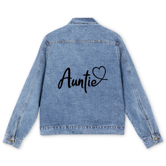 I Love My Aunt Cute Auntie Men's Denim Jackets