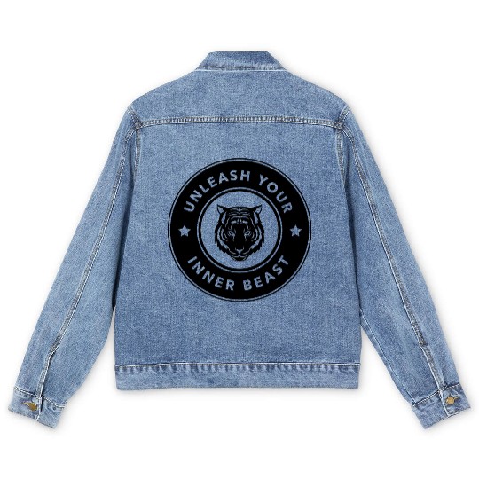 Martial Arts Unleash Your Inner Beast Men's Denim Jackets