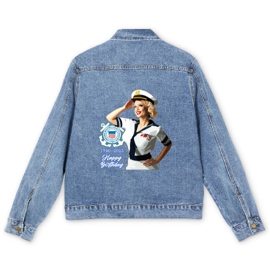 U.S. Coast Guard 233rd Birthday Men's Denim Jackets