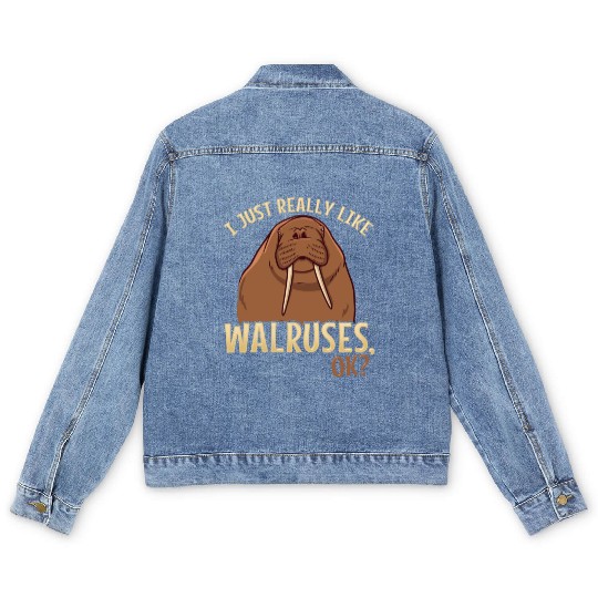 Walrus Walruses Walrus Lover Men's Denim Jackets