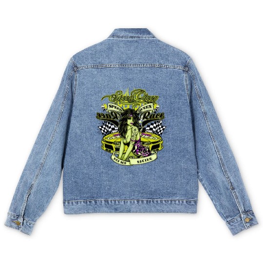 Speed Queen - Hot Rod Racing Men's Denim Jackets