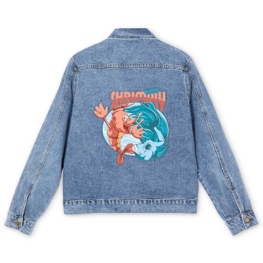 shrimp and catfish Men's Denim Jackets