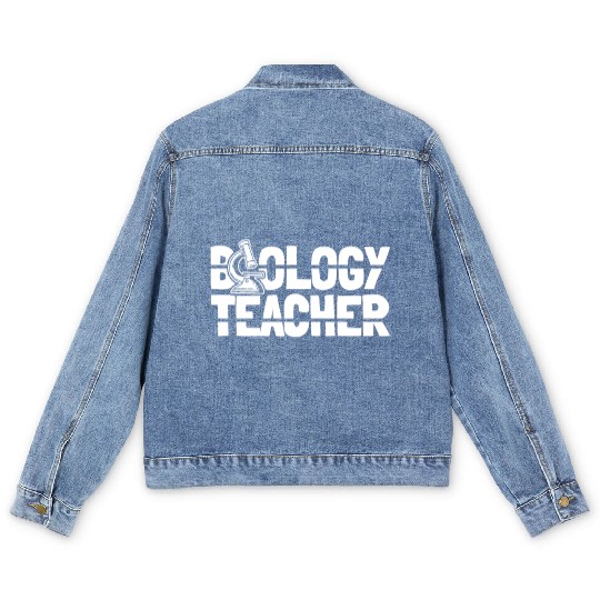 Biology Biologist Biology Teacher Men's Denim Jackets