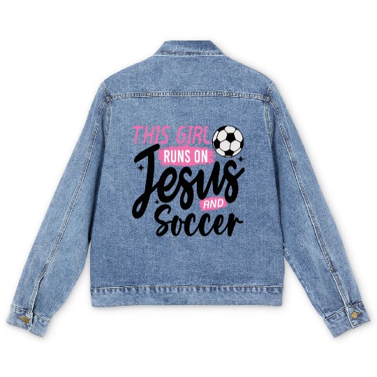 soccergirll Men's Denim Jackets