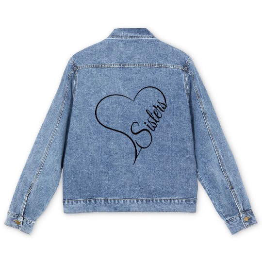 I Love My Sister Men's Denim Jackets