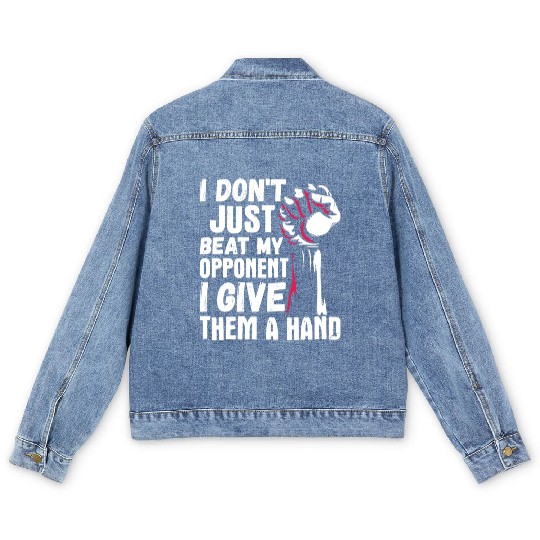 Arm Wrestling Arm Wrestler Men's Denim Jackets
