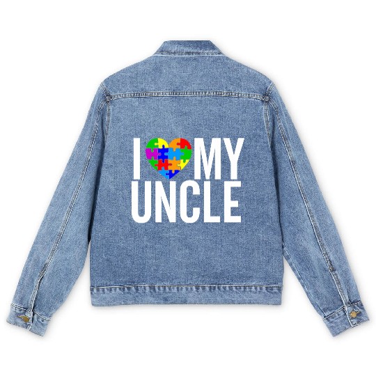 I Love my Uncle Men's Denim Jackets