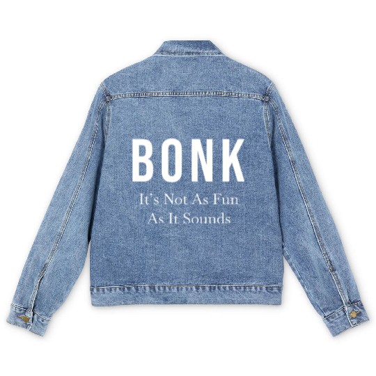 High School Running Men's Denim Jackets, XC Run Bonk, Unisex's