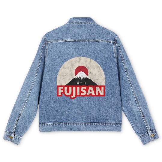 Japan Tokyo Mount Fuji Fujisan Men's Denim Jackets
