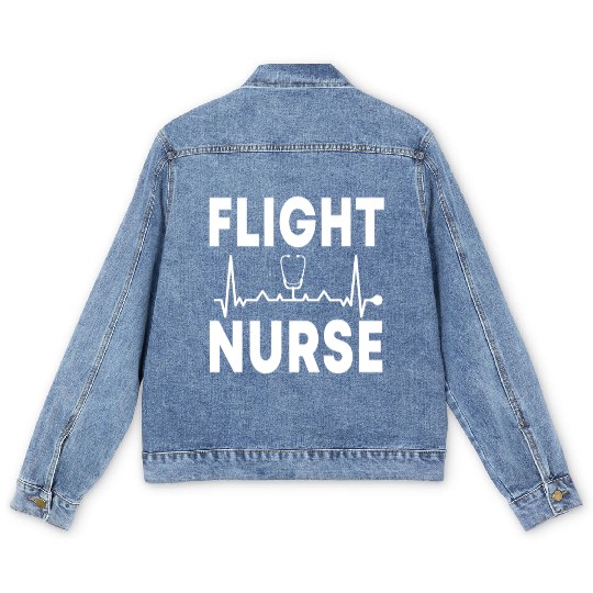 Flight Nurse Air Medical Transport Nurse Men's Denim Jackets
