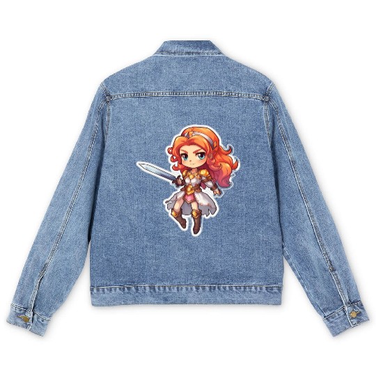 Warrior Princess Adventure Men's Denim Jackets