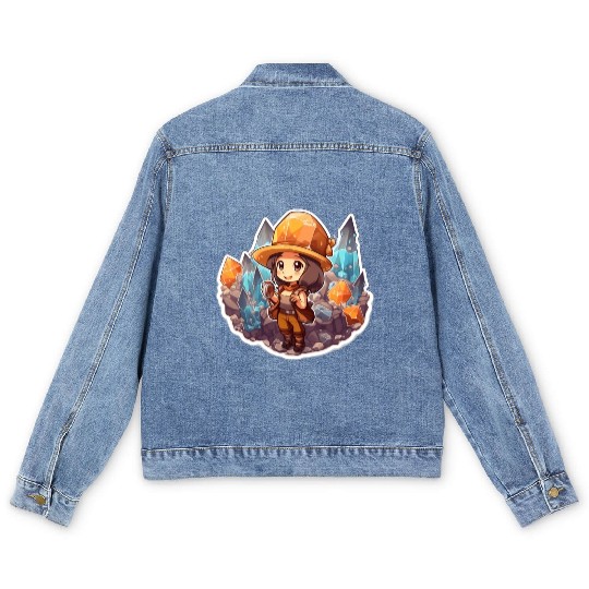 Crystal Miner Co Vintage Cartoonish Men's Denim Jackets