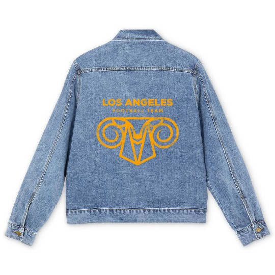Cool Modern Rams Logo Los Angeles Sunday Football Men's Denim Jackets