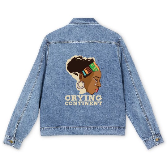 Afro Black Girl Pride Afro Girl Afrocentric Melani Men's Denim Jackets