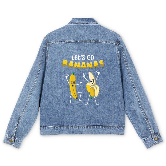 Peace Funny Banana Meme Let Us Go Banana Men's Denim Jackets