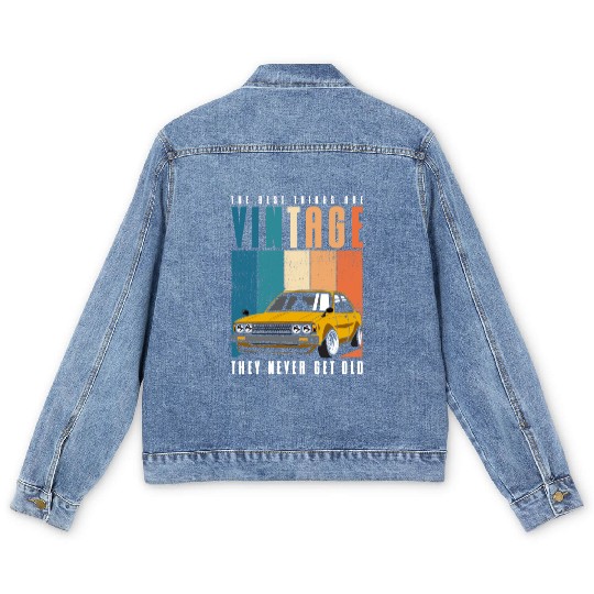 Classic Car Classic Old School Classic Men's Denim Jackets