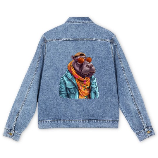Graffiti Hippo. Heavyweight Strength. Men's Denim Jackets