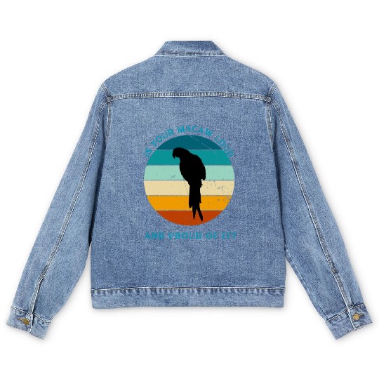 IS YOUR MACAW LOUD Men's Denim Jackets