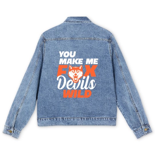 you make fox devils wild Fuchs geek Men's Denim Jackets
