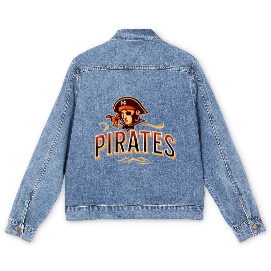 young patched halloween pirate Men's Denim Jackets