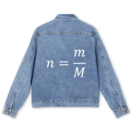 Number Of Moles Formula Chemistry And Science Men's Denim Jackets