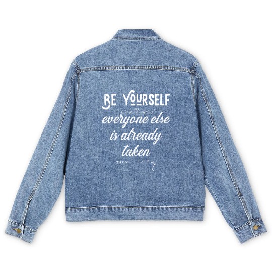 Be Yourself Oscar Wilde Men's Denim Jackets