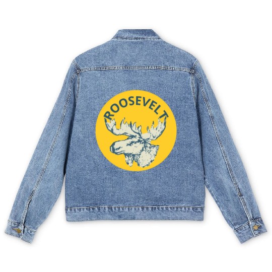 Teddy Roosevelt Bull Moose Py Men's Denim Jackets