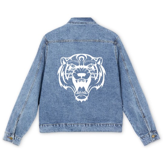 Cute tiger design Men's Denim Jackets