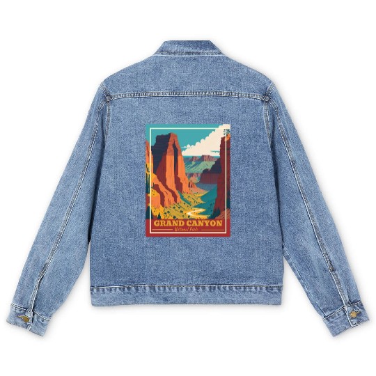 Grand Canyon National Park Arizonna Vintage Men's Denim Jackets
