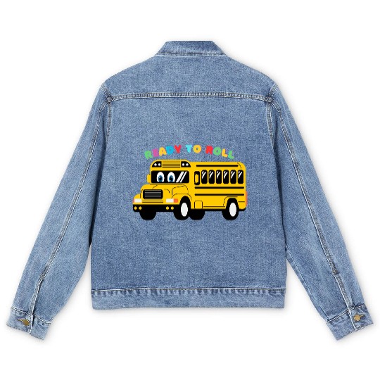 Ready to Roll School Bus Men's Denim Jackets
