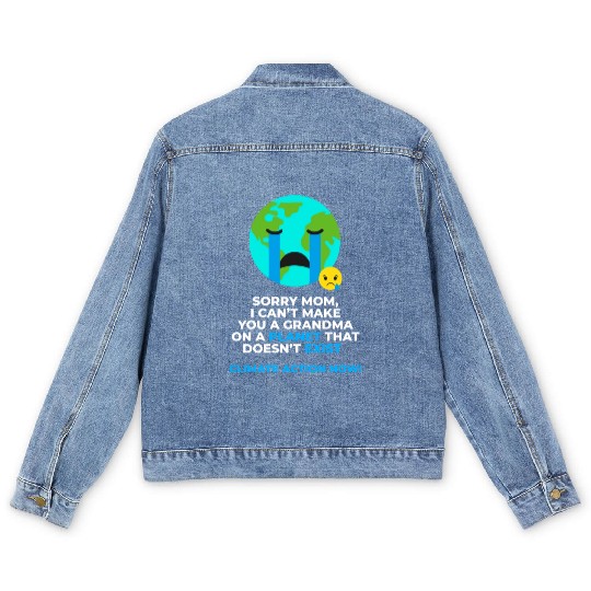 Save Earth Climate Action Now Men's Denim Jackets
