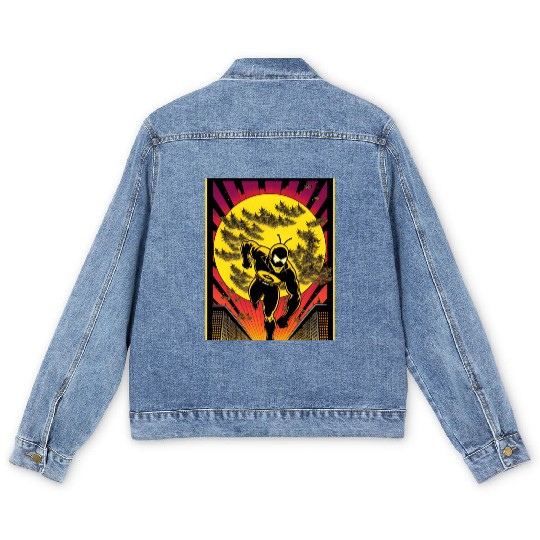 Cosmic Portal: NYC Bee Siege Men's Denim Jackets