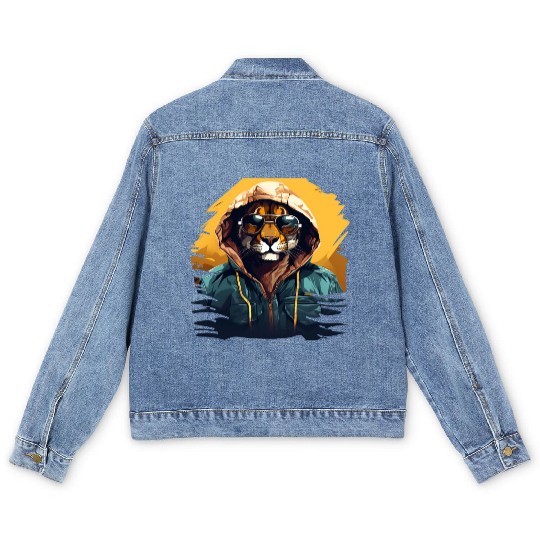 Mountain Lion Street Style | Mountain Lion Lovers Men's Denim Jackets