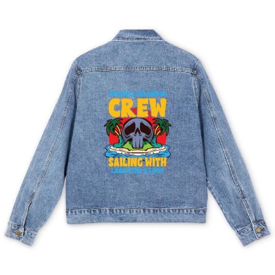 Funny Horror Pirate Pirate Ship Pirate Captain Men's Denim Jackets