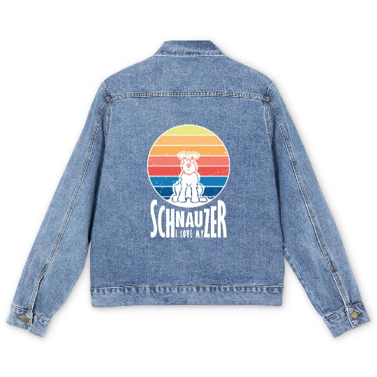 Schnauzer Love Men's Denim Jackets