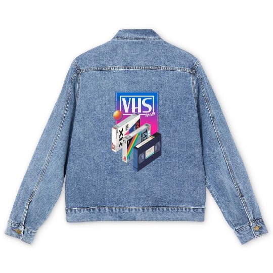 80s T ShirtVHS world Men's Denim Jackets