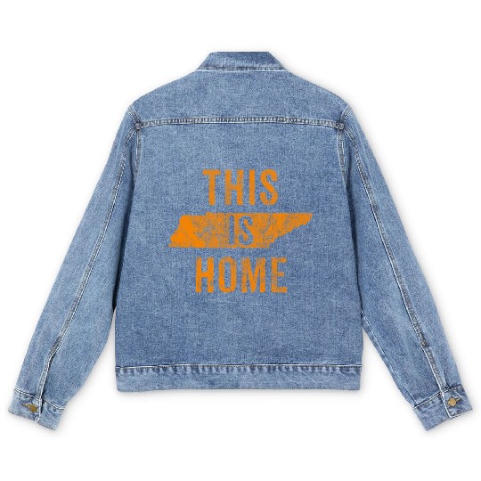 This Is Home Tennessee State Orange Proud Fan Men's Denim Jackets