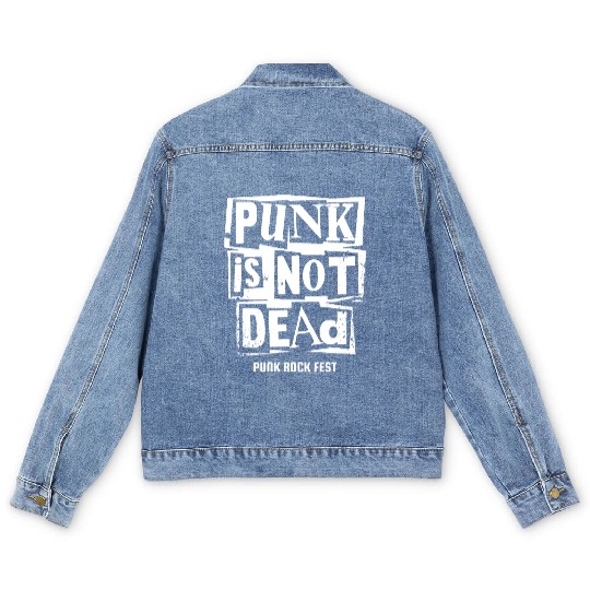 punk rock music dead Men's Denim Jackets
