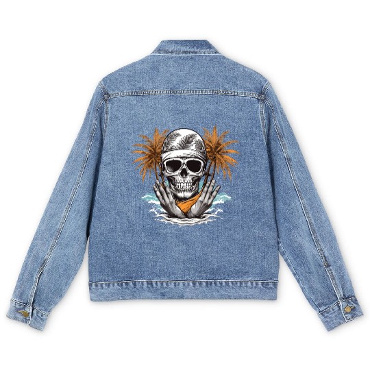 Summer paradise beach Men's Denim Jackets Design
