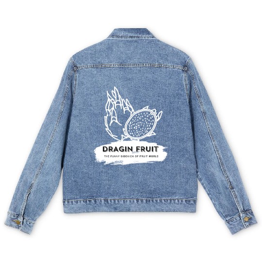 Dragon Fruit The Funny Sidekick Of Fruit World Men's Denim Jackets