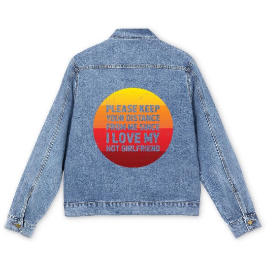 I Love My Girlfriend I Love My Hot Girlfriend Men's Denim Jackets