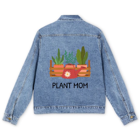 Pot Plant Mom Men's Denim Jackets