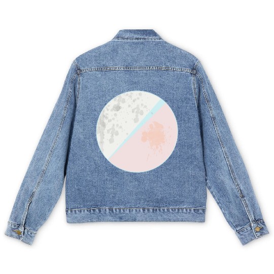 Colorful Abstract Circle Men's Denim Jackets