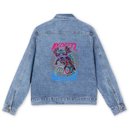 Axolotl Keeper Men's Denim Jackets