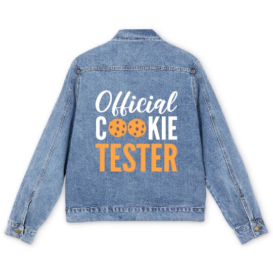 Official Cookie Tester Chef or Baker Gift Men's Denim Jackets