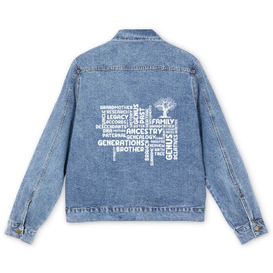 Genealogy Grandmother Ancestry Generation Men's Denim Jackets