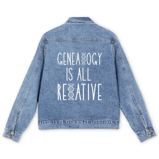 Genealogy Is All Relative Men's Denim Jackets